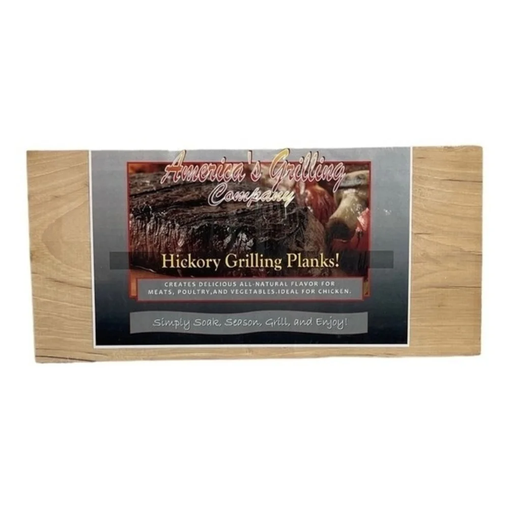 America's Grilling Co Hickory Cooking Planks 2pc Premium Oven Grill 12x5.5